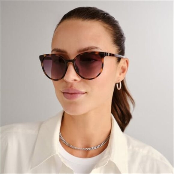Tortoiseshell Cat Eye Sunglasses with UV Protection main image 7